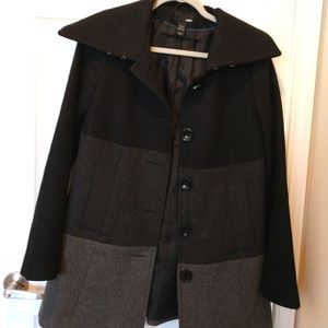 HM Color Block Wool Coat